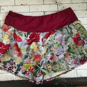 Anthropologie Floral Running Shorts